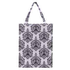 Black And White Ornament Damask Vintage Classic Tote Bag by ConteMonfrey