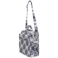 Black And White Ornament Damask Vintage Crossbody Day Bag by ConteMonfrey