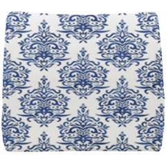 Blue And White Ornament Damask Vintage Seat Cushion by ConteMonfrey