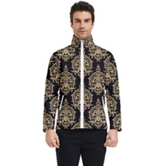 Black And Cream Ornament Damask Vintage Men s Bomber Jacket