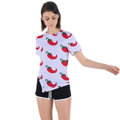 Small Peppers Asymmetrical Short Sleeve Sports Tee by ConteMonfrey