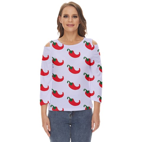Small Peppers Cut Out Wide Sleeve Top by ConteMonfrey