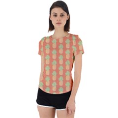 Pineapple Orange Pastel Back Cut Out Sport Tee by ConteMonfrey