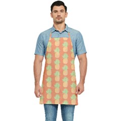 Pineapple Orange Pastel Kitchen Apron by ConteMonfrey