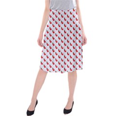 Small Mini Peppers White Midi Beach Skirt by ConteMonfrey