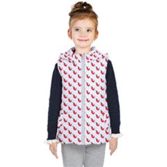 Small Mini Peppers White Kids  Hooded Puffer Vest by ConteMonfrey