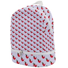 Small Mini Peppers White Zip Bottom Backpack by ConteMonfrey