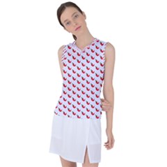 Small Mini Peppers White Women s Sleeveless Sports Top by ConteMonfrey
