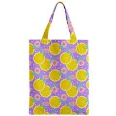 Purple Lemons  Zipper Classic Tote Bag by ConteMonfrey