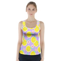 Purple Lemons  Racer Back Sports Top