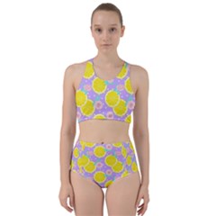 Purple Lemons  Racer Back Bikini Set