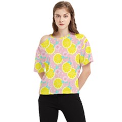 Pink Lemons One Shoulder Cut Out Tee by ConteMonfrey