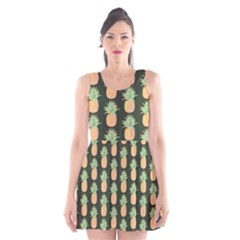 Pineapple Green Scoop Neck Skater Dress by ConteMonfrey