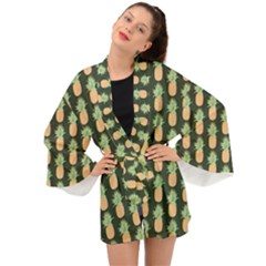Pineapple Green Long Sleeve Kimono by ConteMonfrey