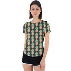 Pineapple Green Back Cut Out Sport Tee by ConteMonfrey