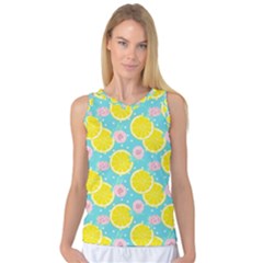 Blue Neon Lemons Women s Basketball Tank Top by ConteMonfrey