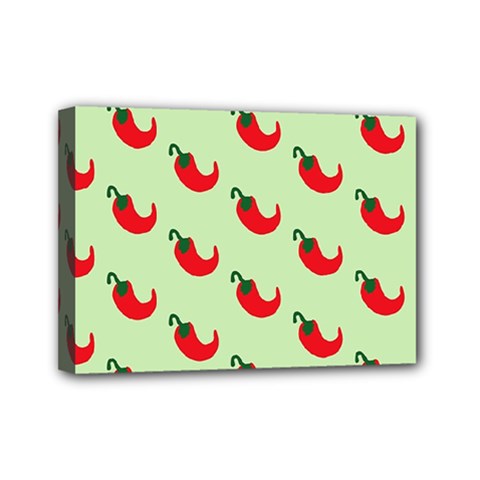 Small Mini Peppers Green Mini Canvas 7  X 5  (stretched) by ConteMonfrey