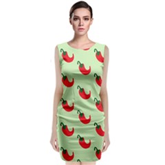 Small Mini Peppers Green Classic Sleeveless Midi Dress by ConteMonfrey