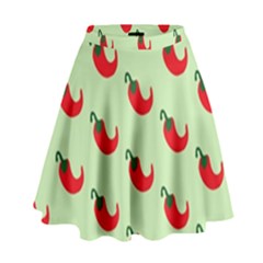 Small Mini Peppers Green High Waist Skirt by ConteMonfrey