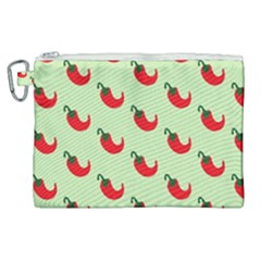 Small Mini Peppers Green Canvas Cosmetic Bag (xl) by ConteMonfrey