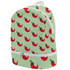 Small Mini Peppers Green Zip Bottom Backpack by ConteMonfrey