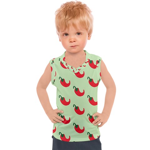 Small Mini Peppers Green Kids  Sport Tank Top by ConteMonfrey