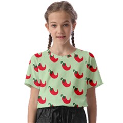 Small Mini Peppers Green Kids  Basic Tee by ConteMonfrey