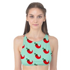 Small Mini Peppers Blue Tank Bikini Top by ConteMonfrey