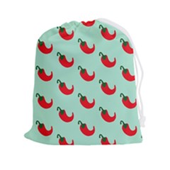 Small Mini Peppers Blue Drawstring Pouch (2xl) by ConteMonfrey