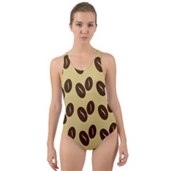 Coffee Beans Cut-out Back One Piece Swimsuit by ConteMonfrey