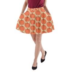 Cute Pumpkin A-line Pocket Skirt by ConteMonfrey
