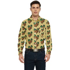 Pastel Pineapple Men s Long Sleeve Pocket Shirt  by ConteMonfrey