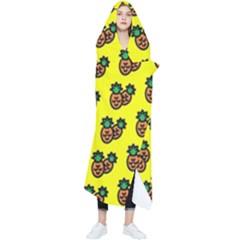 Yellow Background Pineapples Wearable Blanket by ConteMonfrey