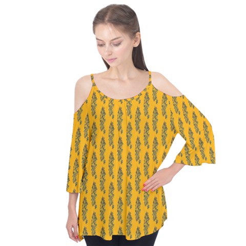 Yellow Lemon Branches Garda Flutter Tees by ConteMonfrey