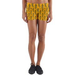 Yellow Lemon Branches Garda Yoga Shorts by ConteMonfrey