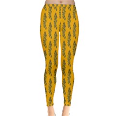 Yellow Lemon Branches Garda Inside Out Leggings by ConteMonfrey