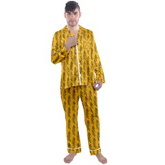 Yellow Lemon Branches Garda Men s Long Sleeve Satin Pajamas Set by ConteMonfrey