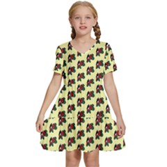 Guarana Fruit Small Kids  Short Sleeve Tiered Mini Dress by ConteMonfrey