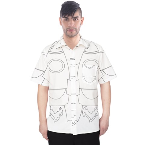 Starship Doodle - Space Elements Men s Hawaii Shirt by ConteMonfrey