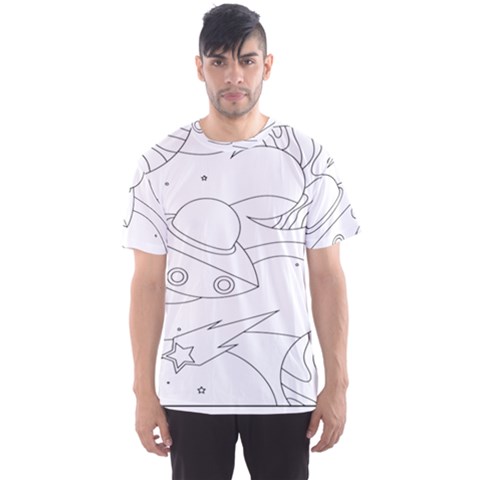 Starships Silhouettes - Space Elements Men s Sport Mesh Tee by ConteMonfrey