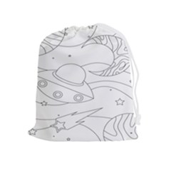 Starships Silhouettes - Space Elements Drawstring Pouch (xl) by ConteMonfrey