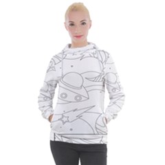 Starships Silhouettes - Space Elements Women s Hooded Pullover