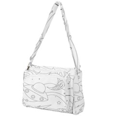 Starships Silhouettes - Space Elements Front Pocket Crossbody Bag by ConteMonfrey