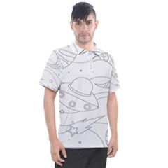 Starships Silhouettes - Space Elements Men s Polo Tee by ConteMonfrey