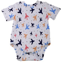 Sky Birds - Airplanes Baby Short Sleeve Onesie Bodysuit by ConteMonfrey