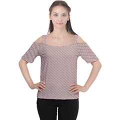 Terracotta Knit Cutout Shoulder Tee