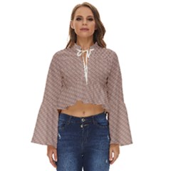 Terracotta Knit Boho Long Bell Sleeve Top