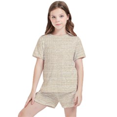 Linen Kids  Tee And Sports Shorts Set
