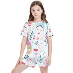 Skincare Night Kids  Tee And Sports Shorts Set by ConteMonfrey
