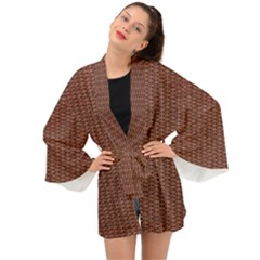 Terracotta Straw - Country Side  Long Sleeve Kimono by ConteMonfrey